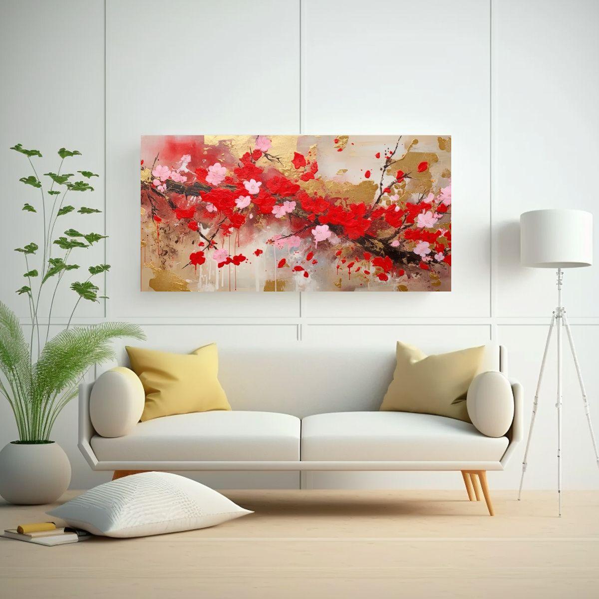 Cuadros Abstractos Japoneses En Relieve: Arte 120x60 Cm-2