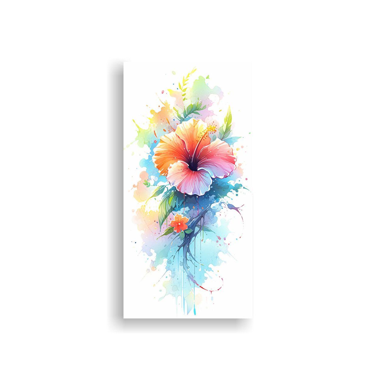Cuadro De Habitación De Decoración A Hibiscus 40x80cm-0