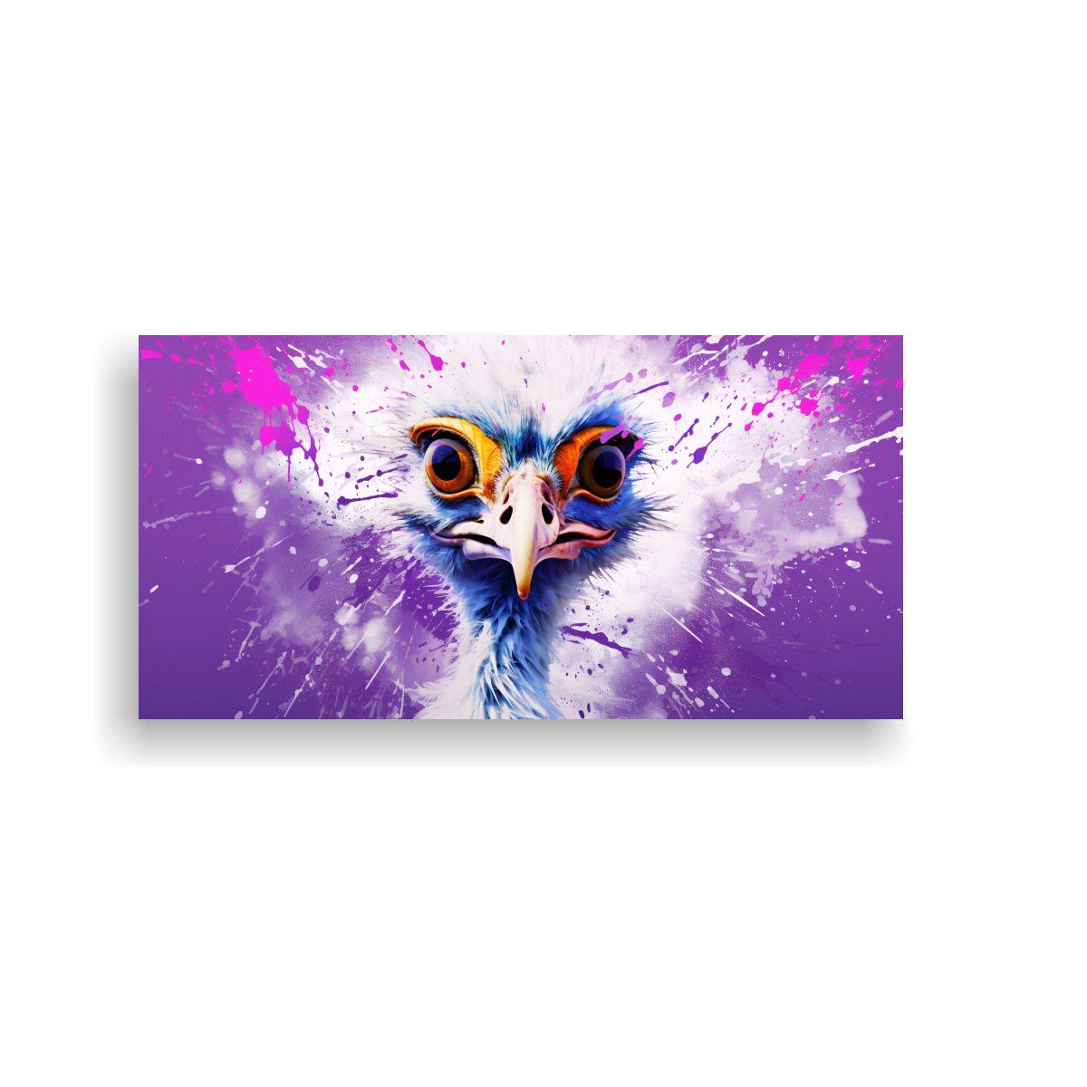Cuadro Acuarela Estrellados Avestruz En Colores 160x80cm-0