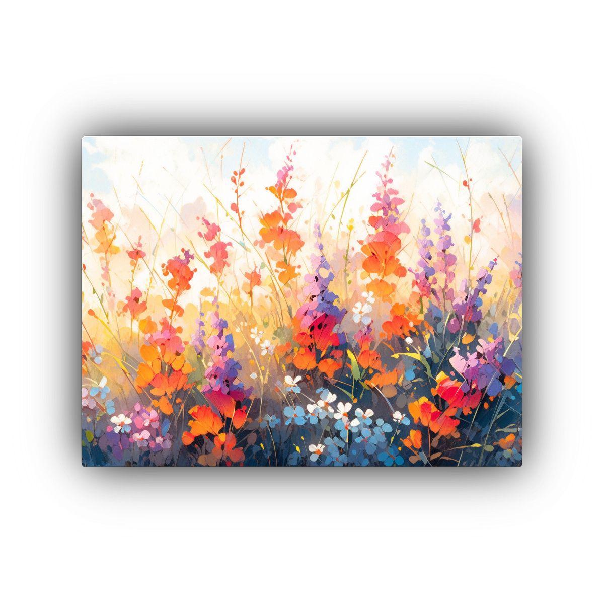 Obra Maestra: Lienzo Decorativo De Flores 65x50cm-0