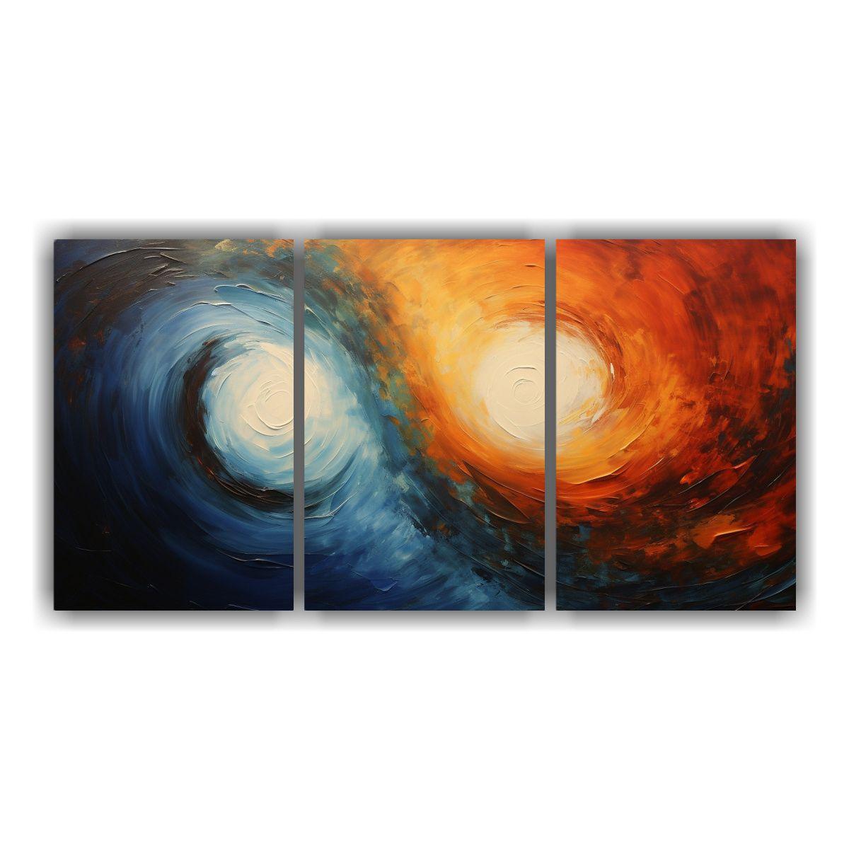 Pinturas Decorativas Con 3 Composiciones Tonos 120x60 Cm-0