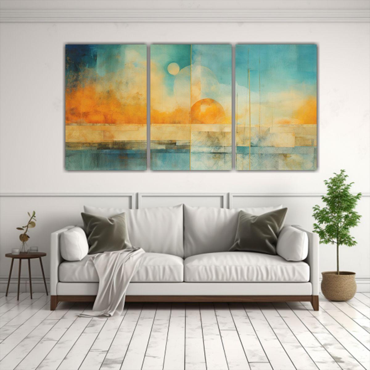 Pintura De Decoración Dos Artes Dibujo Armonia 150x75 Cm-2