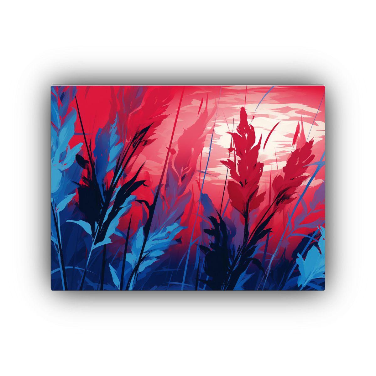 Pinturas Decorativas Inspiradas En Caña De Azúcar En Rojo  60x40cm-0