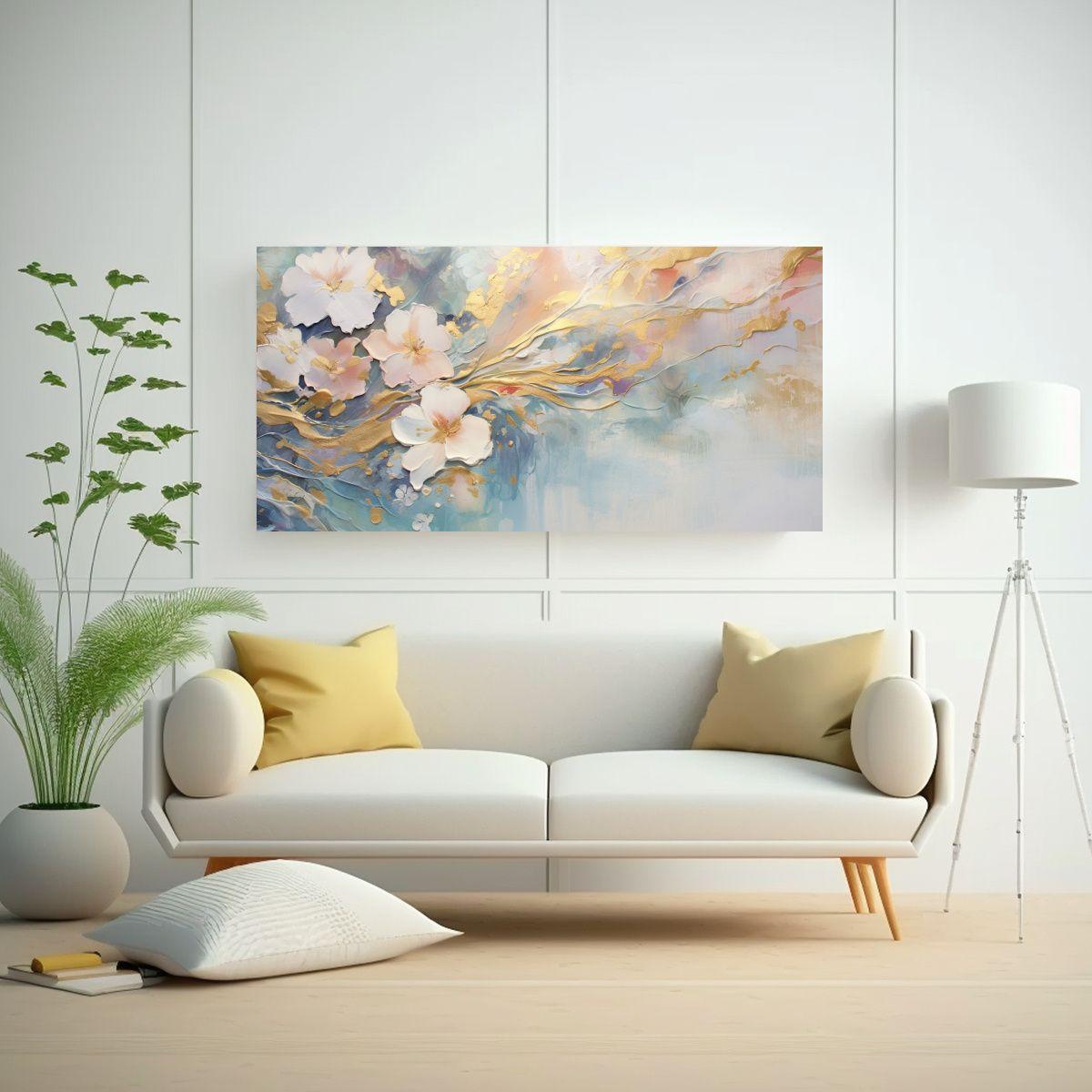 Pintura Acuarela Abstracta Minimalista Inspirada 40x20 Cm-2