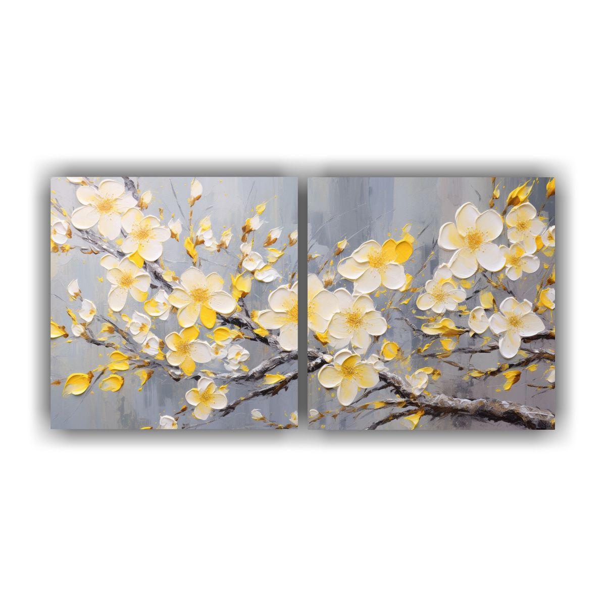 Cuadro Impreso Simplicidad Flor De Cerezo 60x30 Cm-0