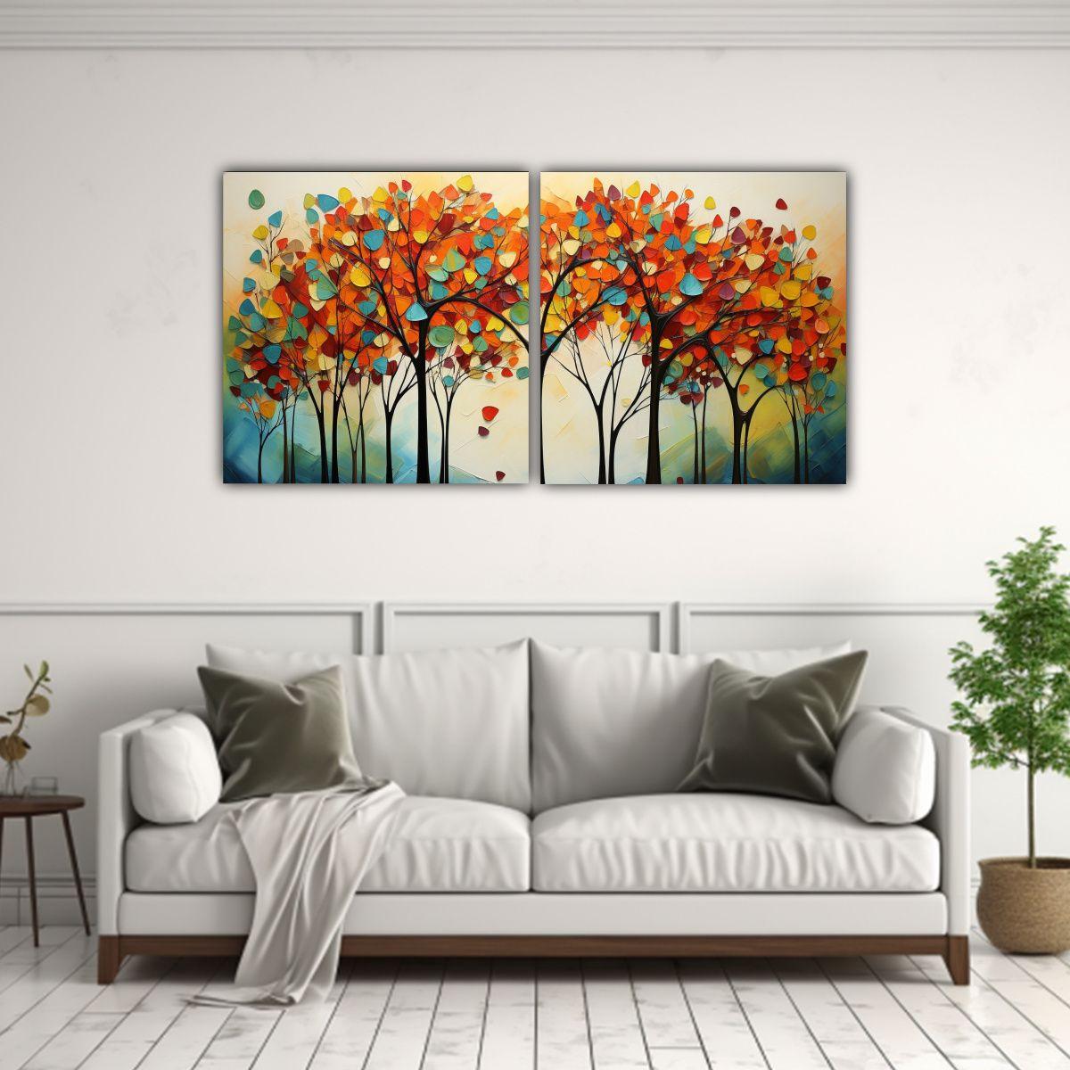 Conjunto 2 Artes Imagen Clásico Pinturas 40x20 Cm-2