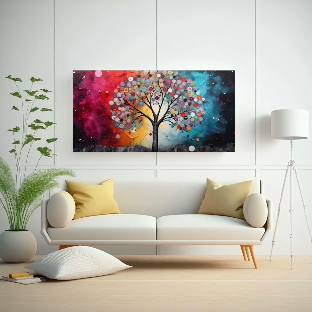 Cuadro Lienzo Composición Rectangular árbol 160x80cm-2