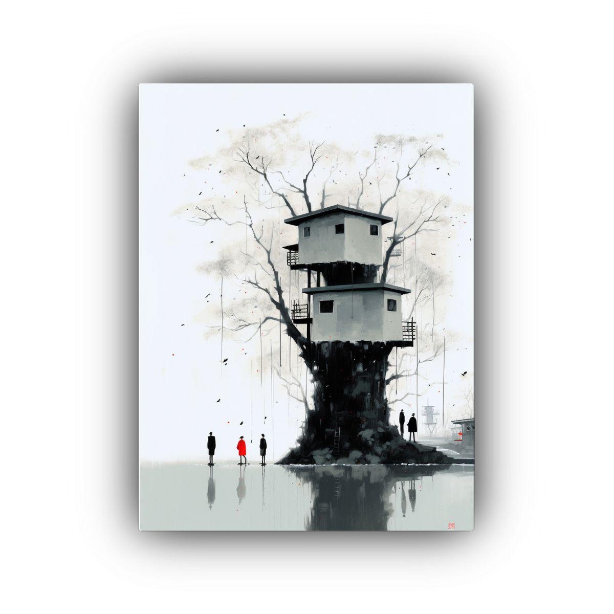 Pinturas Decorativas Minimalismo Y Surrealismo, Wu Guanzhong 80x120cm-0