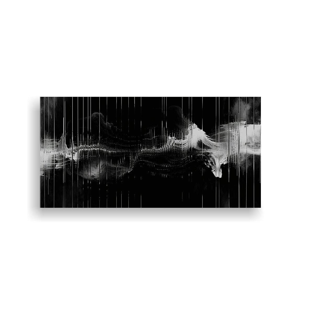 Cuadros Lienzo Tela Color Completo Ondas Sonido 140x70cm-0