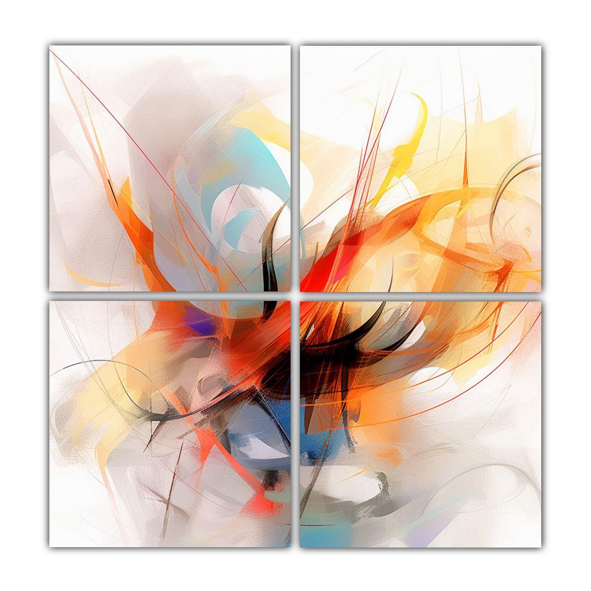 Pinturas Decorativas De Arte Digital Abstracción 120x120 Cm-0