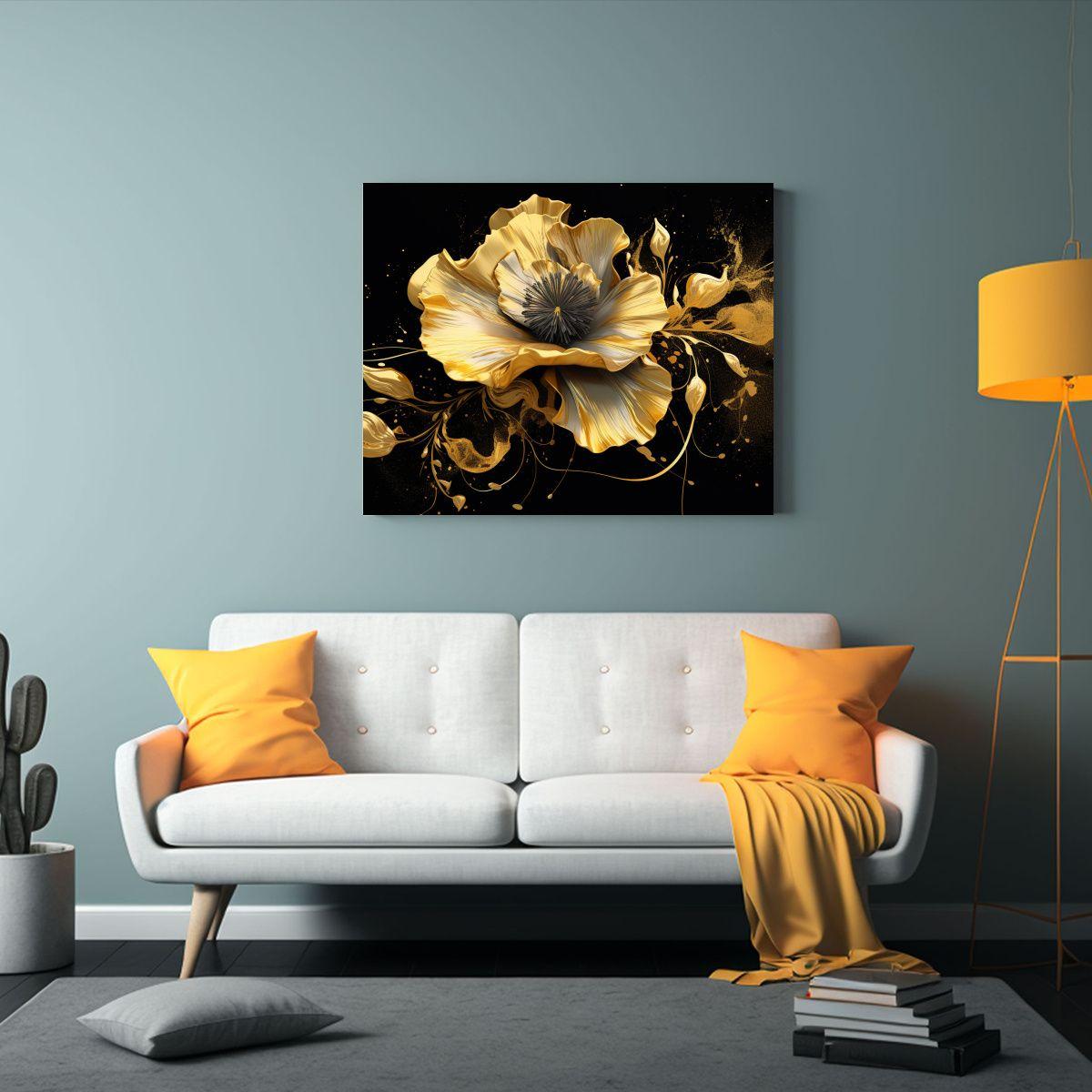 Cuadros Decorativos En Lienzo Impreso En Colores Dorados: At 65x50cm-2