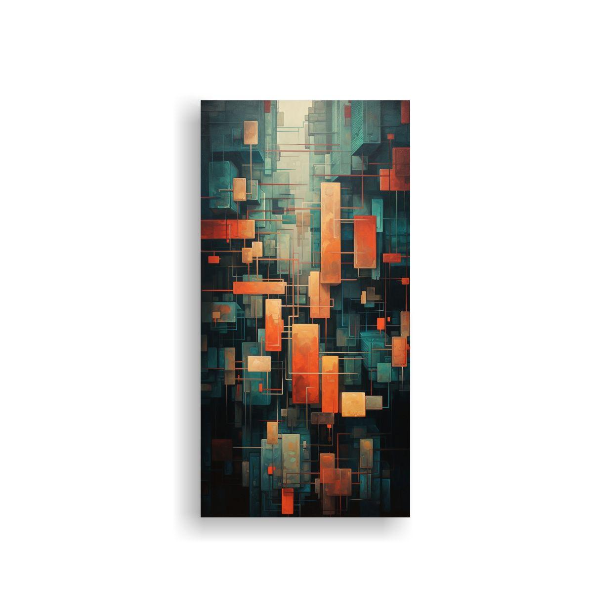 Dibujo Comedor Geometría Abstracta Cuadrícula 70x140cm-0