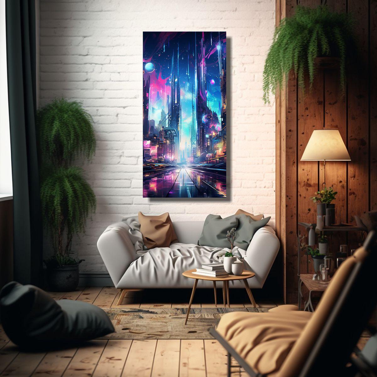 Cuadro De Decoración Estilo Galería: Naturaleza 50x100cm-2