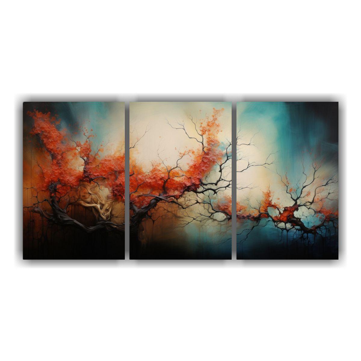 Pinturas Abstractas De Naturaleza En Bastidor 150x75 Cm-0