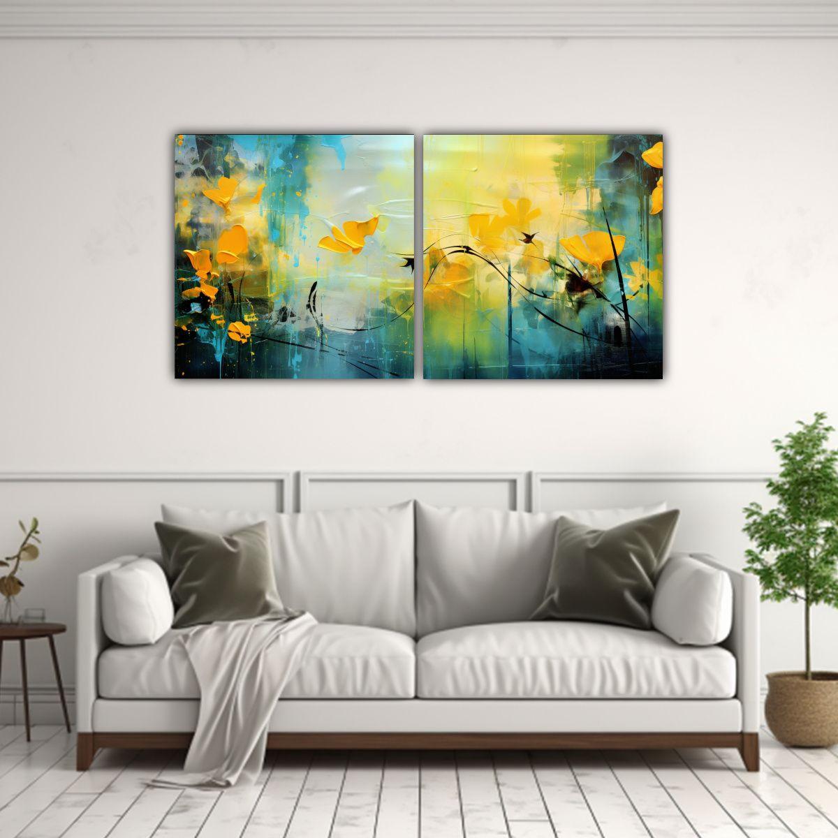Pinturas Decorativas Abstractas De Verano 80x40 Cm-2