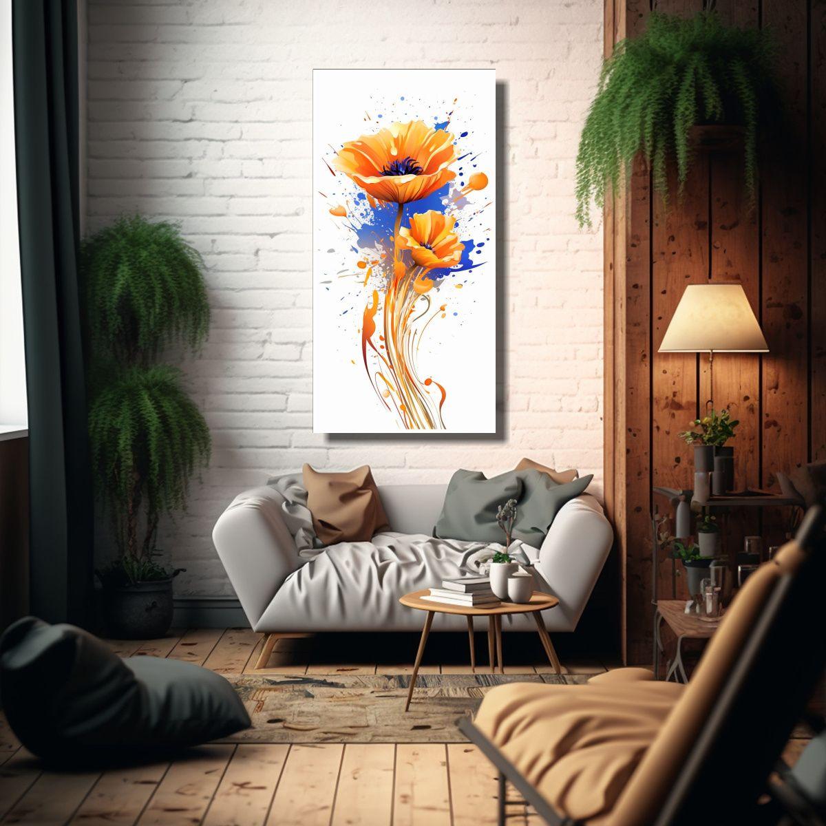 Cuadro Lienzo Moderno De Un Exuberante Paisaje 70x140cm-2