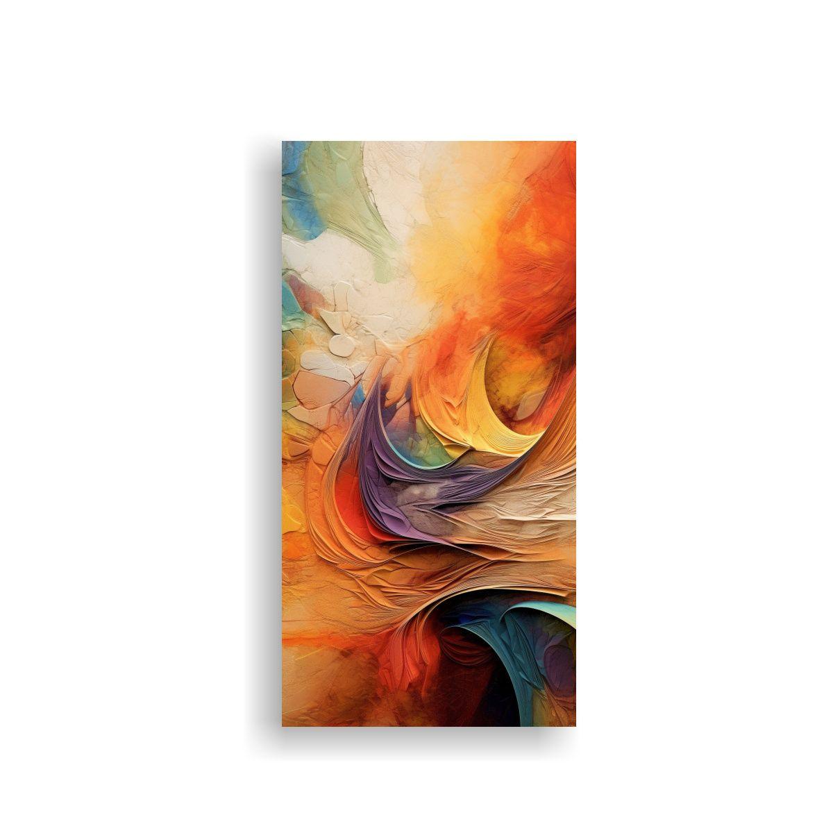 Arte Abstracto Multicolor: Composición Concepto 60x120cm-0