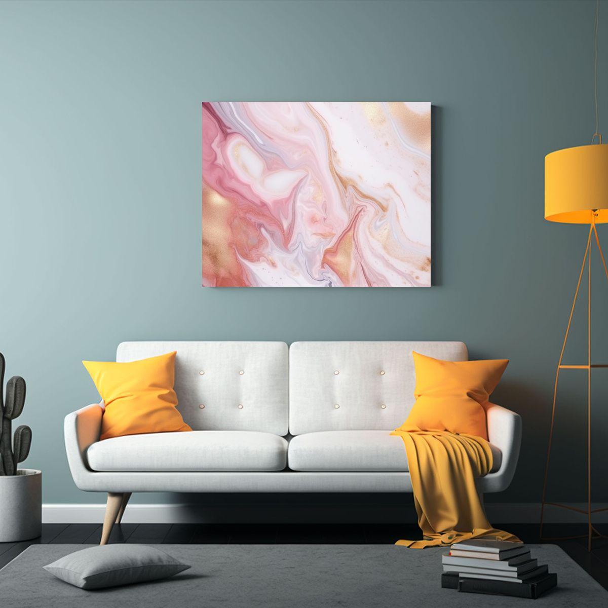 Pintura De Mármol Abstracta Líquida Para Decoración Con I 120x80cm-2