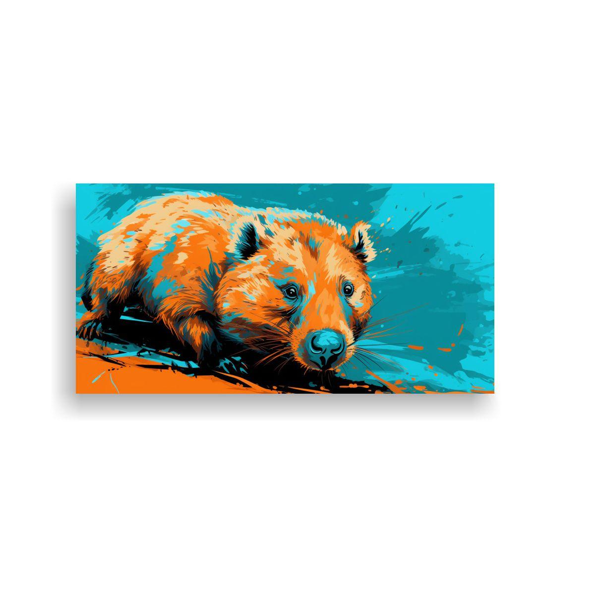 Cuadros Actuales A Wombats En Colores Neo Pop Art 140x70cm-0