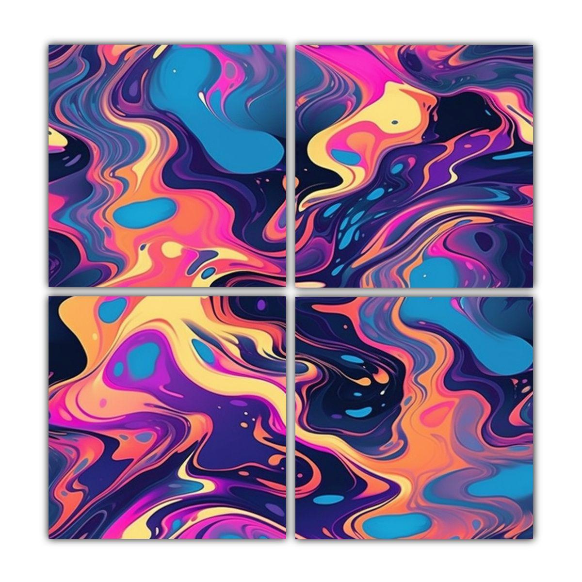 Pinturas Decorativas Con Patrón De Repetición 140x140 Cm-0