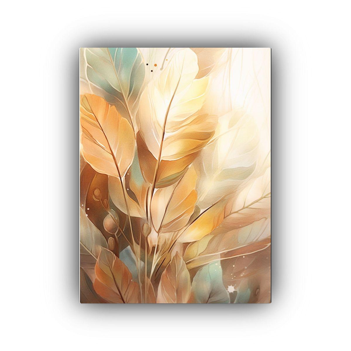 Pinturas Decorativas De Textura Acuarela De Hojas 60x90cm-0