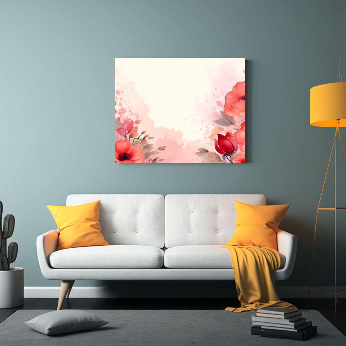 Cuadro Floral Enigmática Con Espacio Para Texto 50x40cm-2