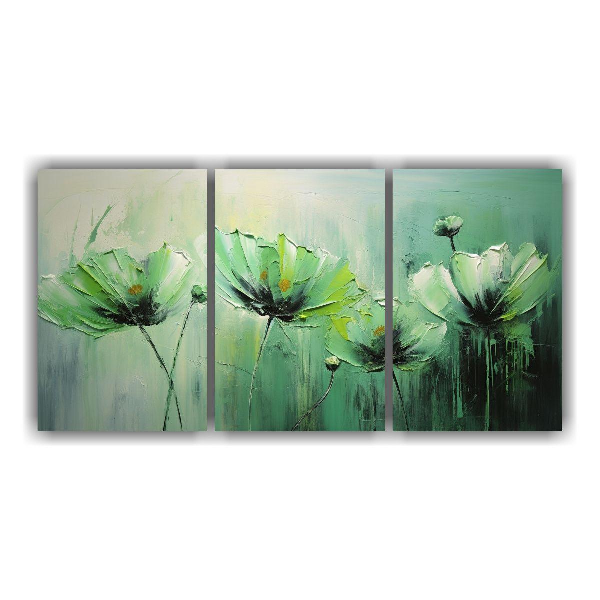 Cuadros Concepto Perspectiva A Green AND Black 90x45 Cm-0