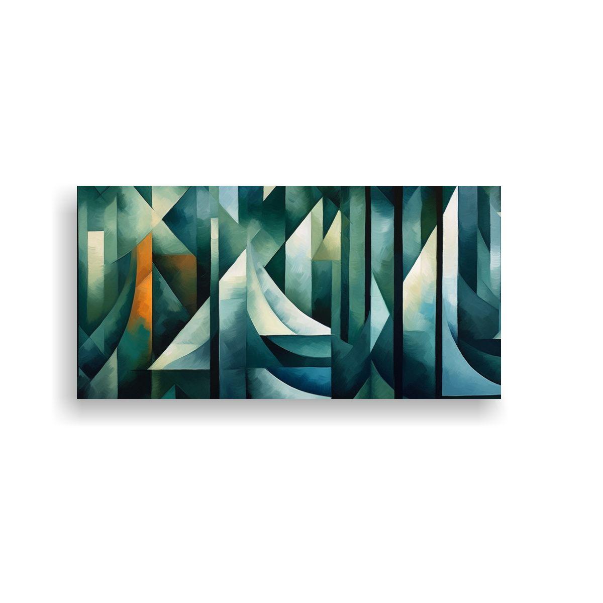 Pintura De Pared: Bosque De Coníferas En Estilo 160x80 Cm-0