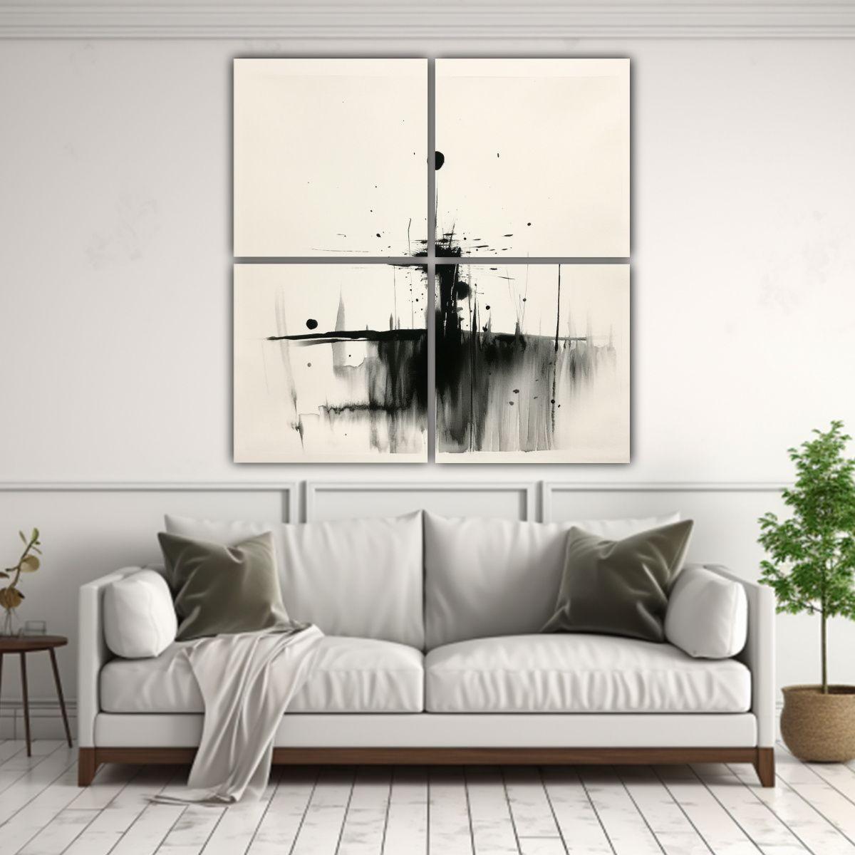 Cuadros Decorativos Comedor Abstractos Japoneses 80x80 Cm-2