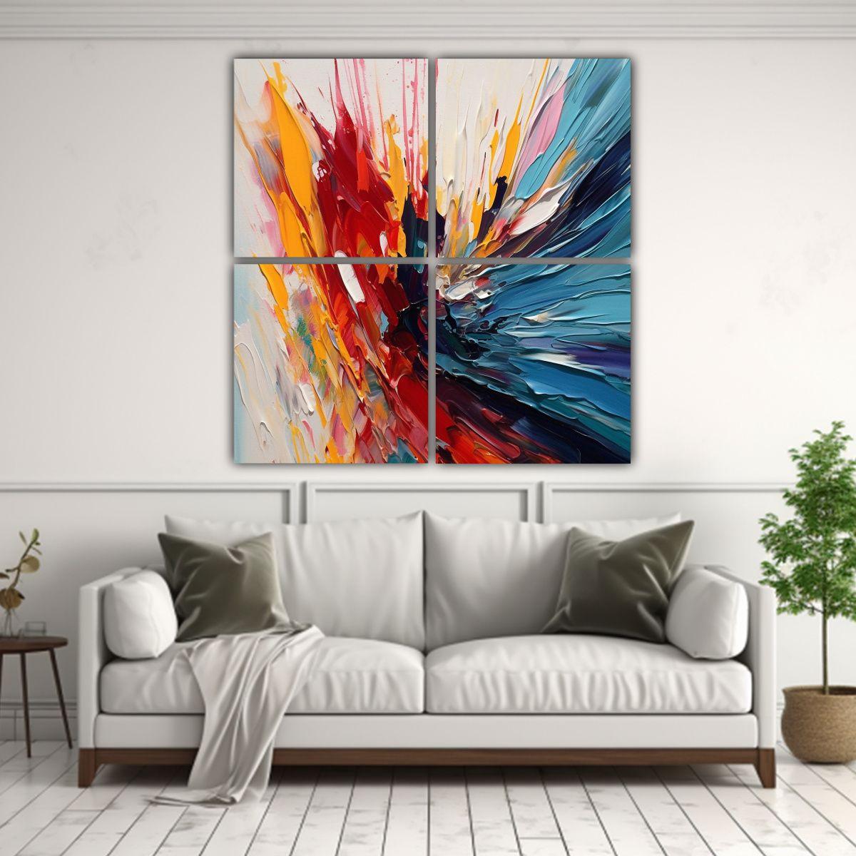 Bastidor De Madera Para Cuatro Cuadros 60x60 Cm-2