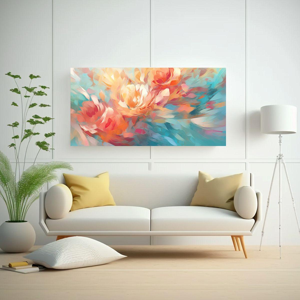 Pinturas Decorativas Abstractas Bellas En Tonos 80x40cm-2