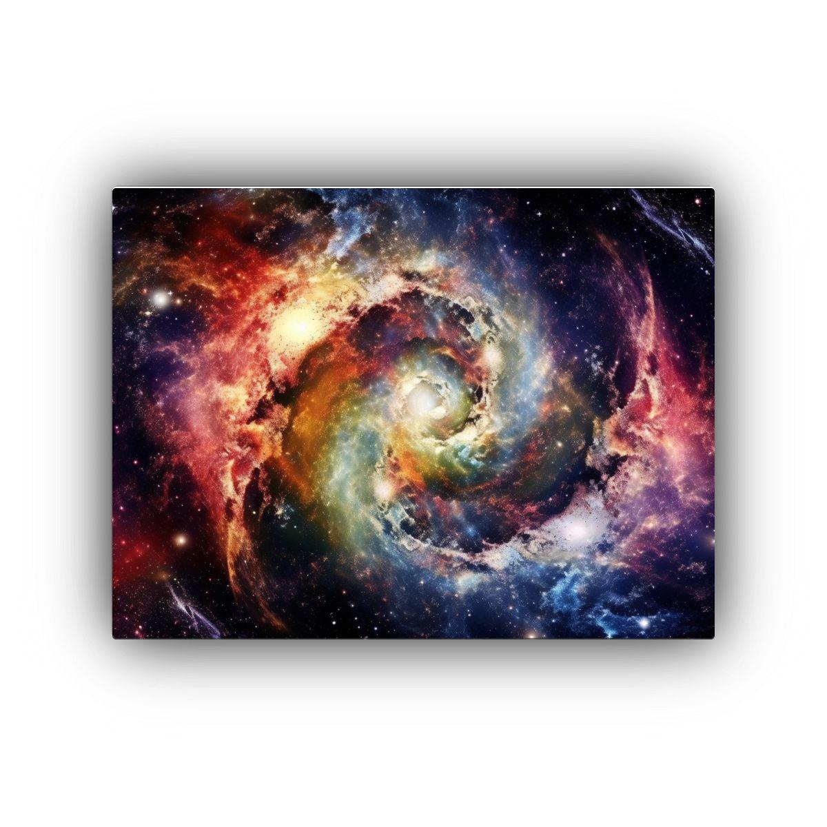 Cuadro De Tela Fantástico: Galaxia Del Espacio Exterior Y P 75x50cm-0