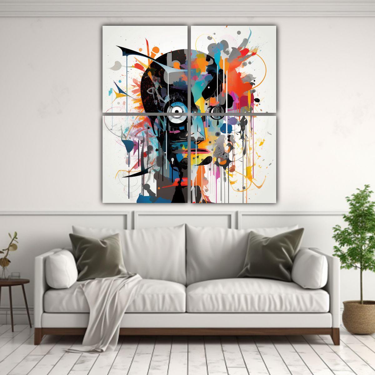 Pinturas Decorativas Inspiradas En El Experimento 160x160 Cm-2