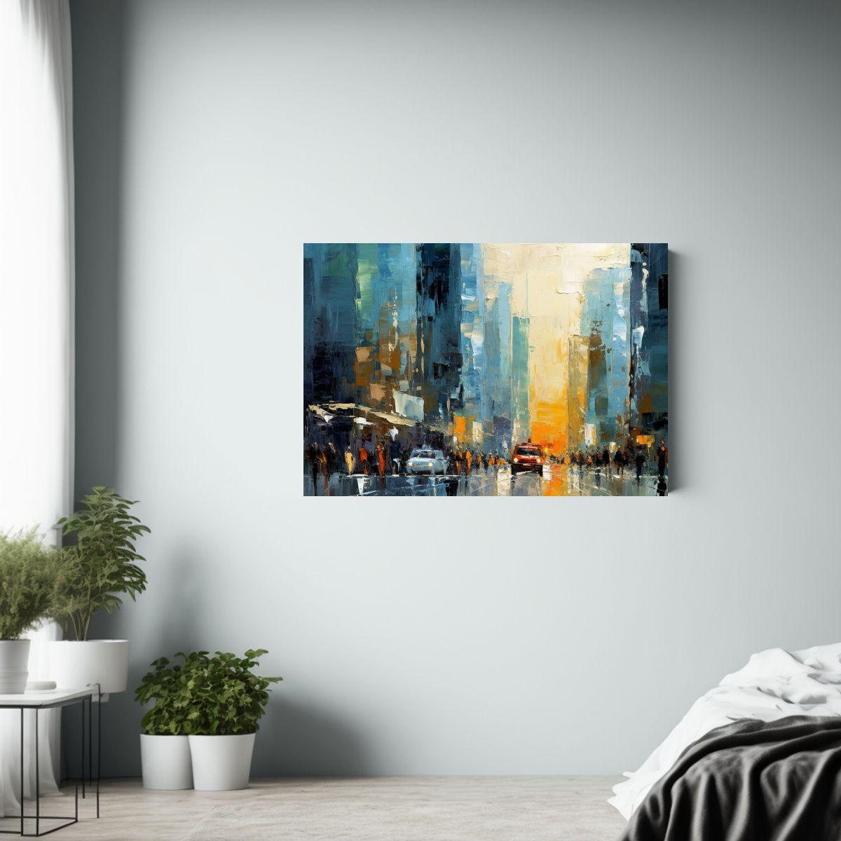 Cuadro Urbano Con Rascacielos En La Ciudad. 120x80cm-2