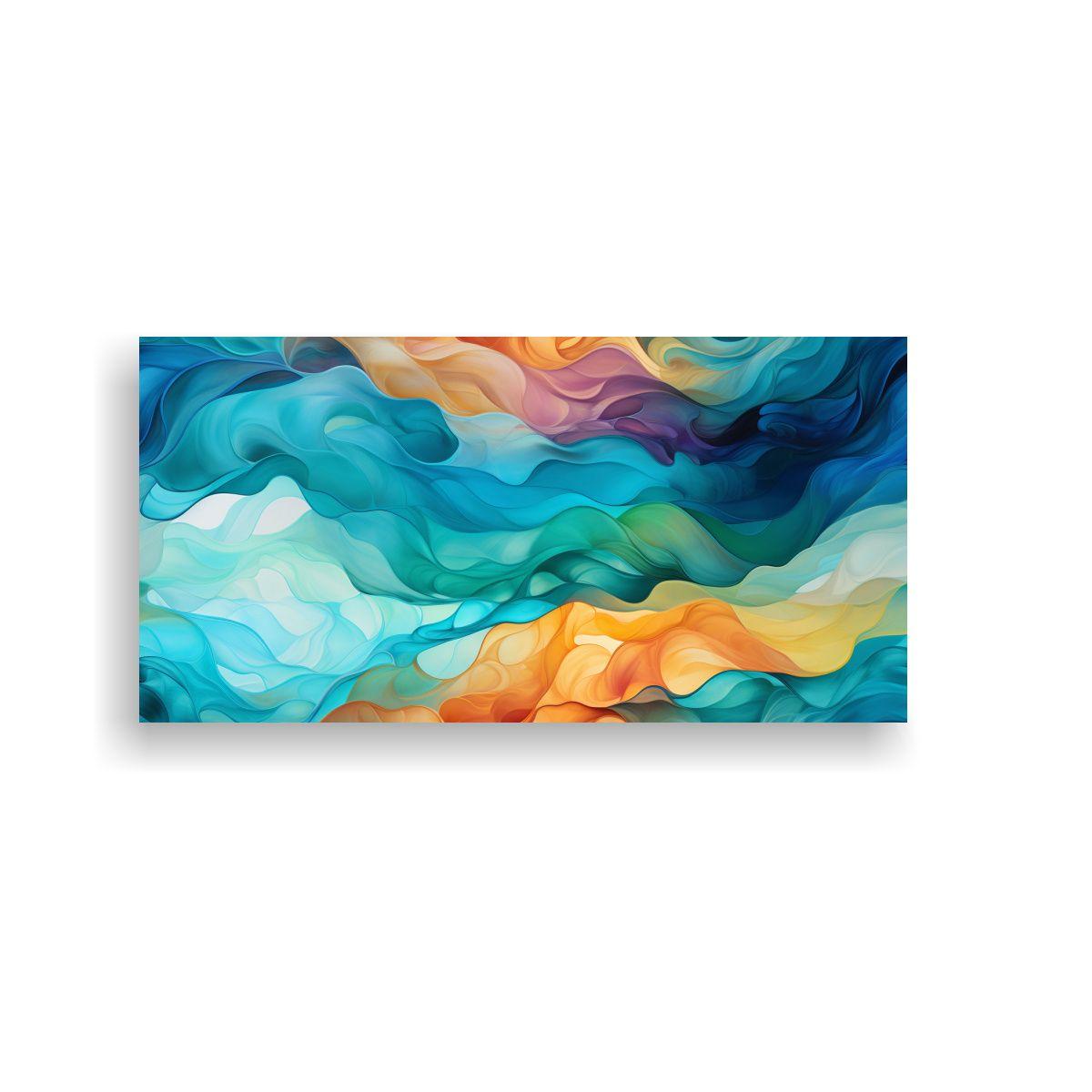 Cuadro Abstracto Colorido Con Energía Alegre 100x50cm-0
