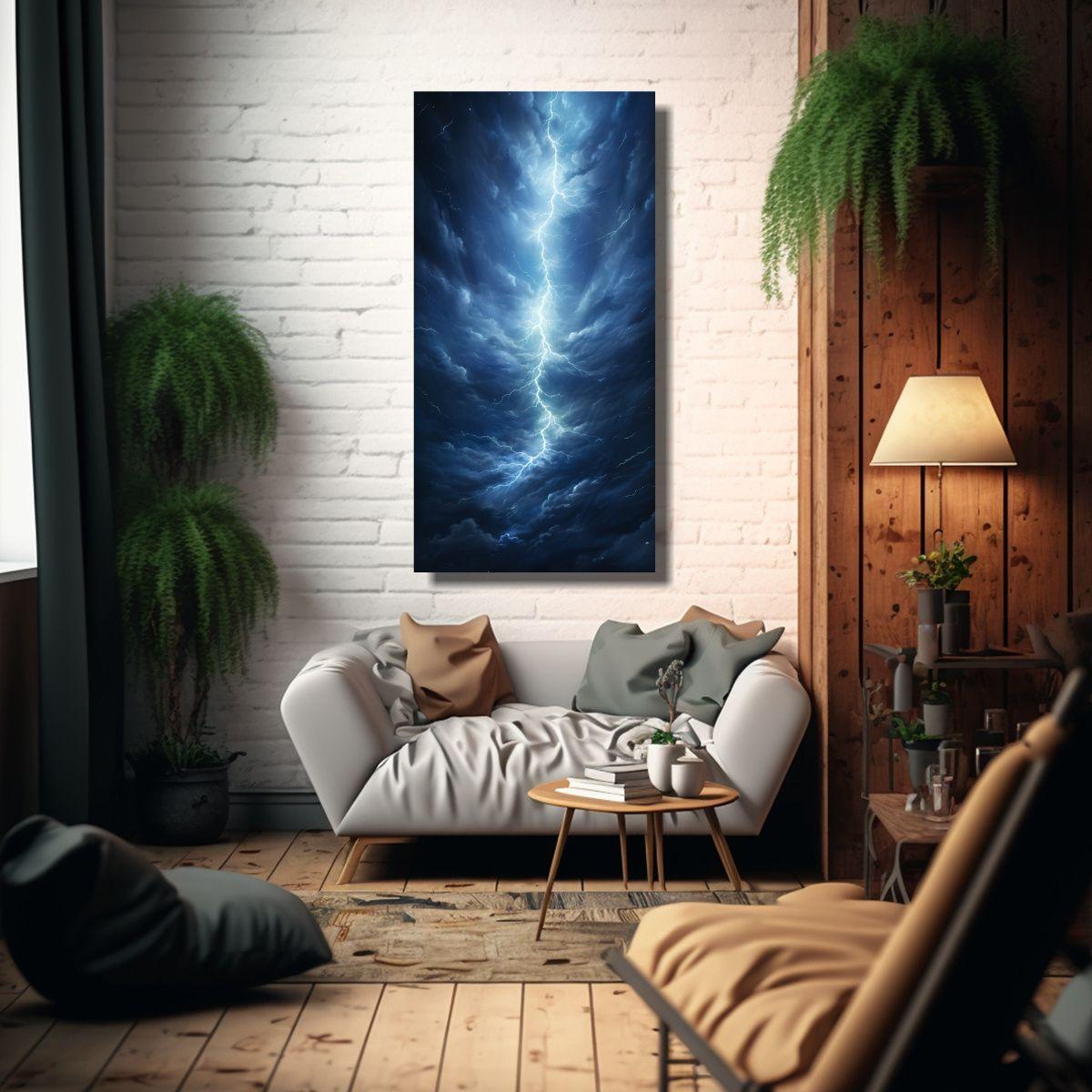 Cuadro Abstracto De Rayos Mágicos En Tono 50x100cm-2