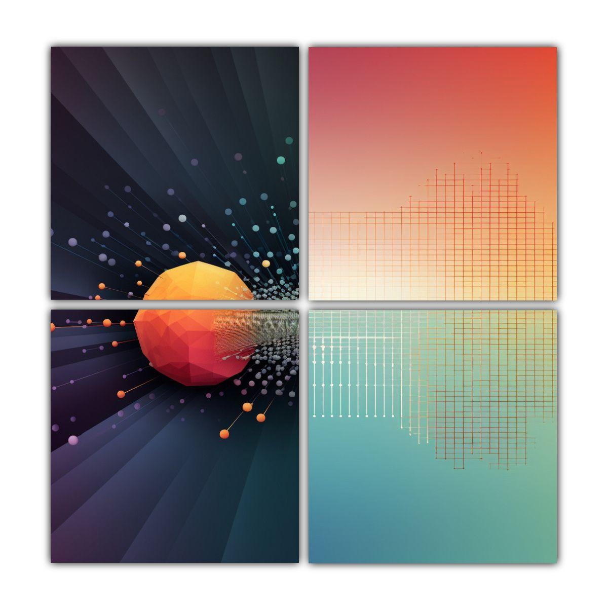 Cuadros Dibujo Estrellados Para Decoración 80x80 Cm-0