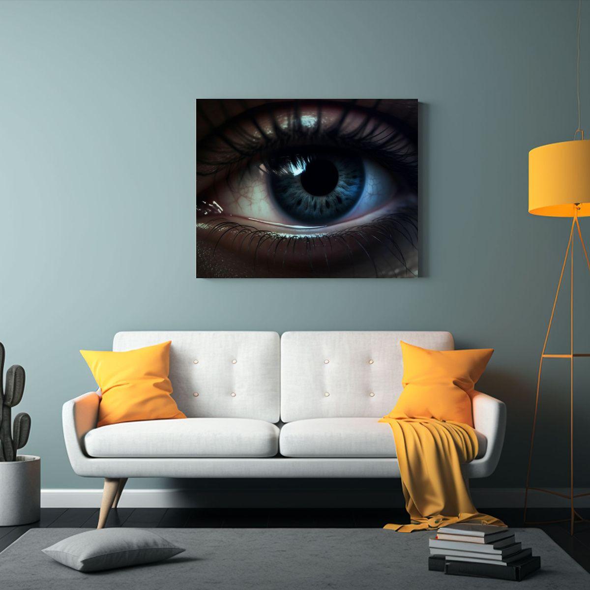 Cuadro En Bastidor Abstracción Ojos Brillantes 65x50cm-2