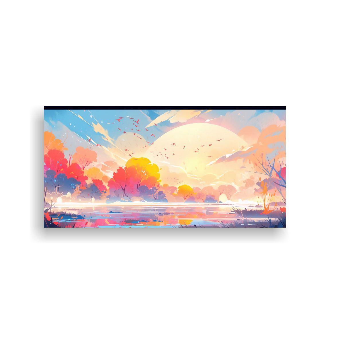 Pinturas Decorativas De Paisaje De Verano De Arte  40x20cm-0