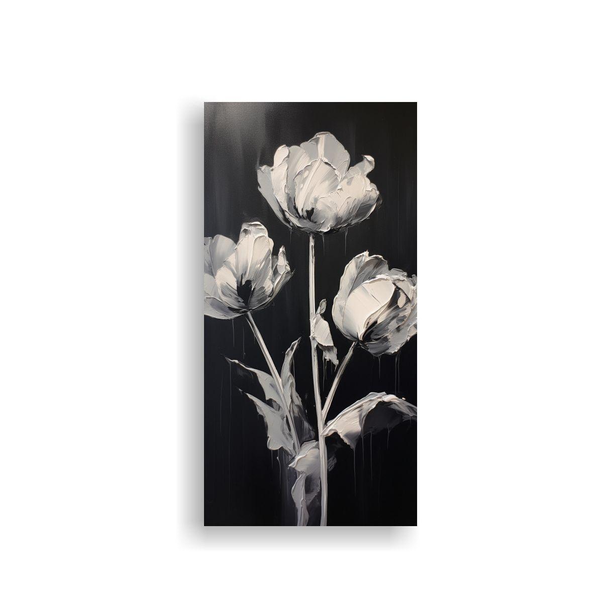 Cuadro Enigmático De Tulipanes Negros, Estilo 70x140cm-0