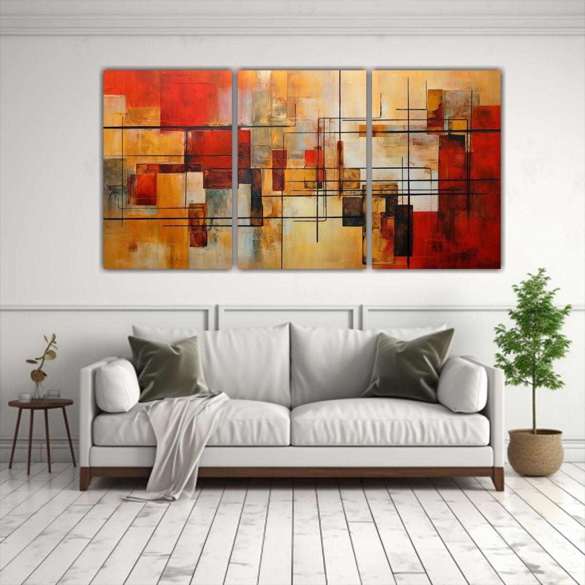 Set 3 Cuadros Colores Abstractos Alta Resolución 180x90 Cm-2