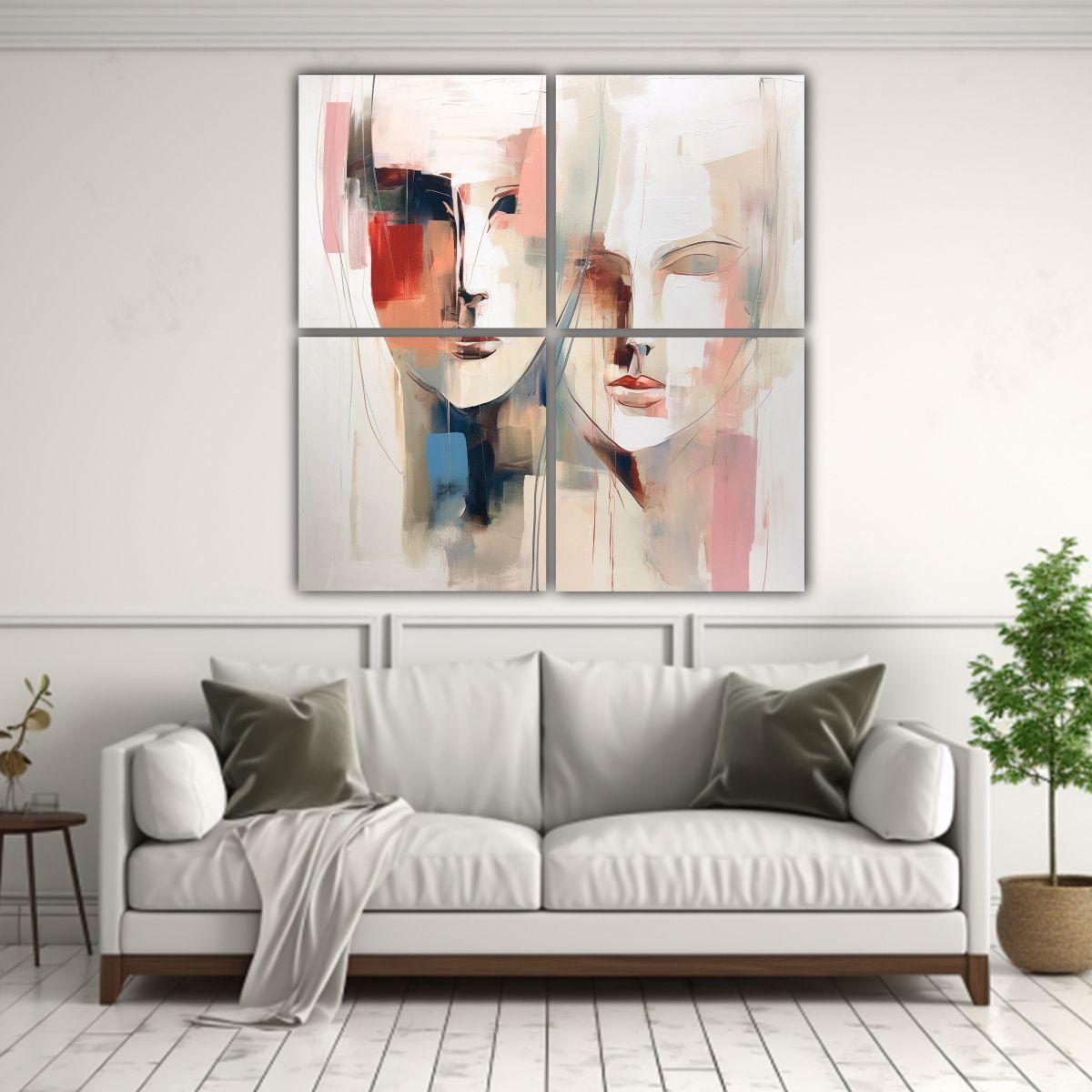 Pinturas Decorativas De Acuarela En Lienzo Blanco 180x180 Cm-2