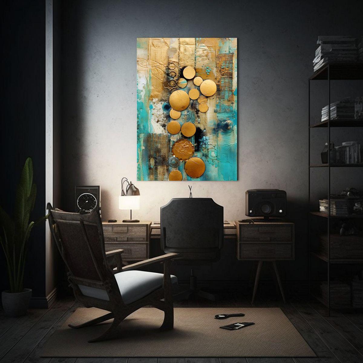 Pinturas Abstractas Marinas 72 En Bastidor Moderno 20x30cm-2