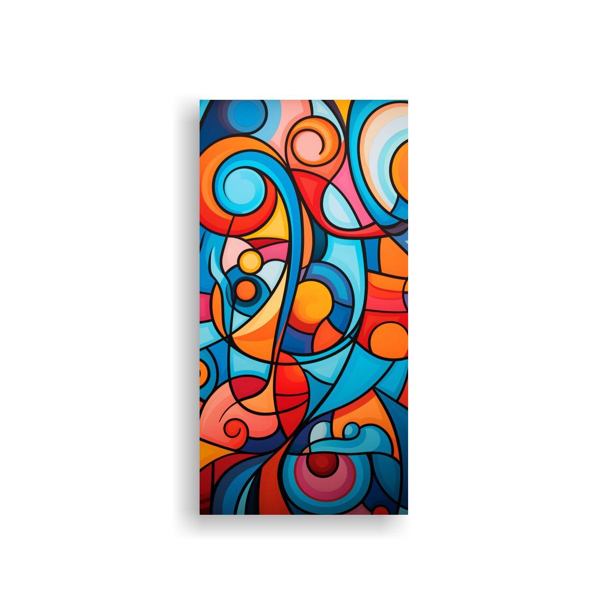 Pintura Decorativa Abstracta De Textura Intensa 30x60cm-0