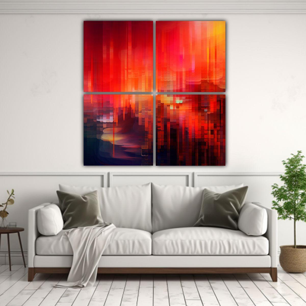 Pinturas Decorativas Abstractas Modernas Sobre 160x160 Cm-2