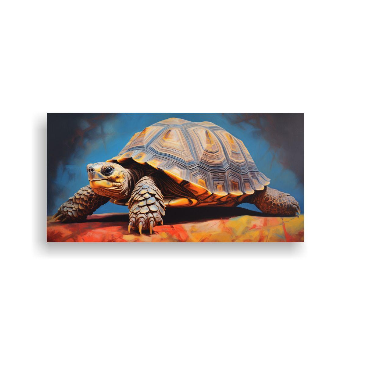 Pintura En Estilo óleo Colorida Estilo Tortuga 80x40cm-0