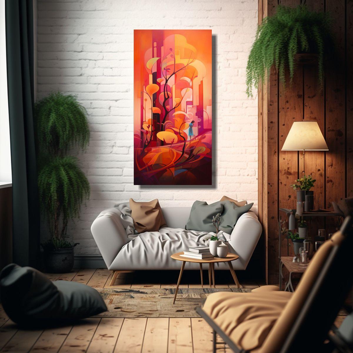 Cuadro Abstracto Innovador Del Verano Por La Tarde 50x100cm-2