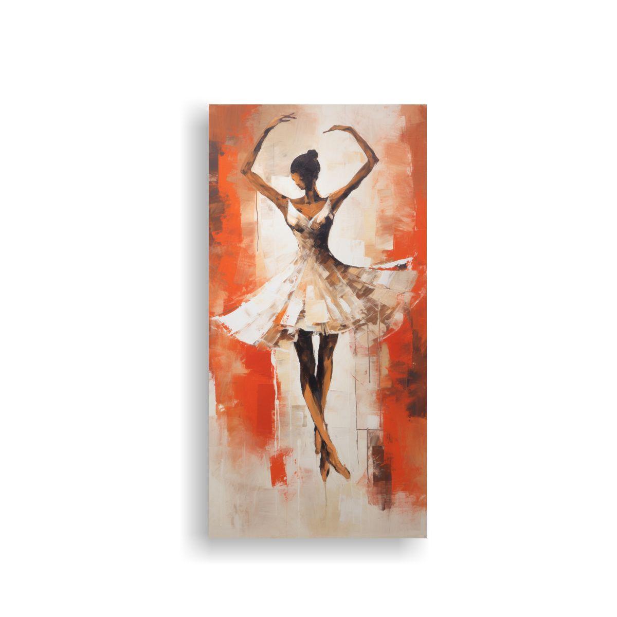 Composición Abstracta De Bailarina En Estilo 40x80cm-0