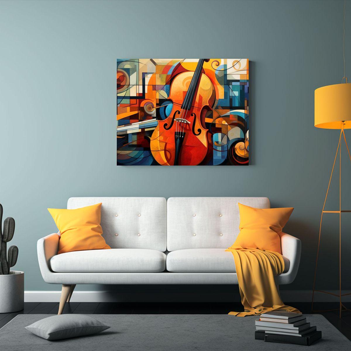 Pinturas Decorativas De Líneas Audaces Y Colores 45x30cm-2