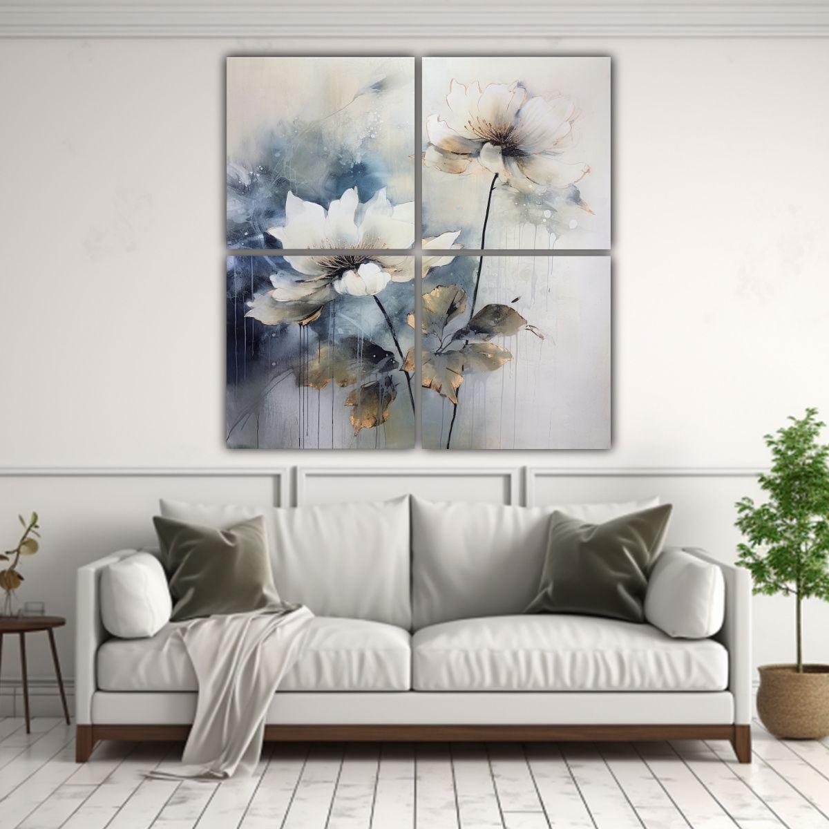 Pinturas Abstractas Luminosas Para Decoración 160x160 Cm-2